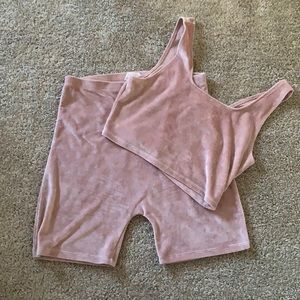 Luca and Grae Cora Velvet Shorts Set